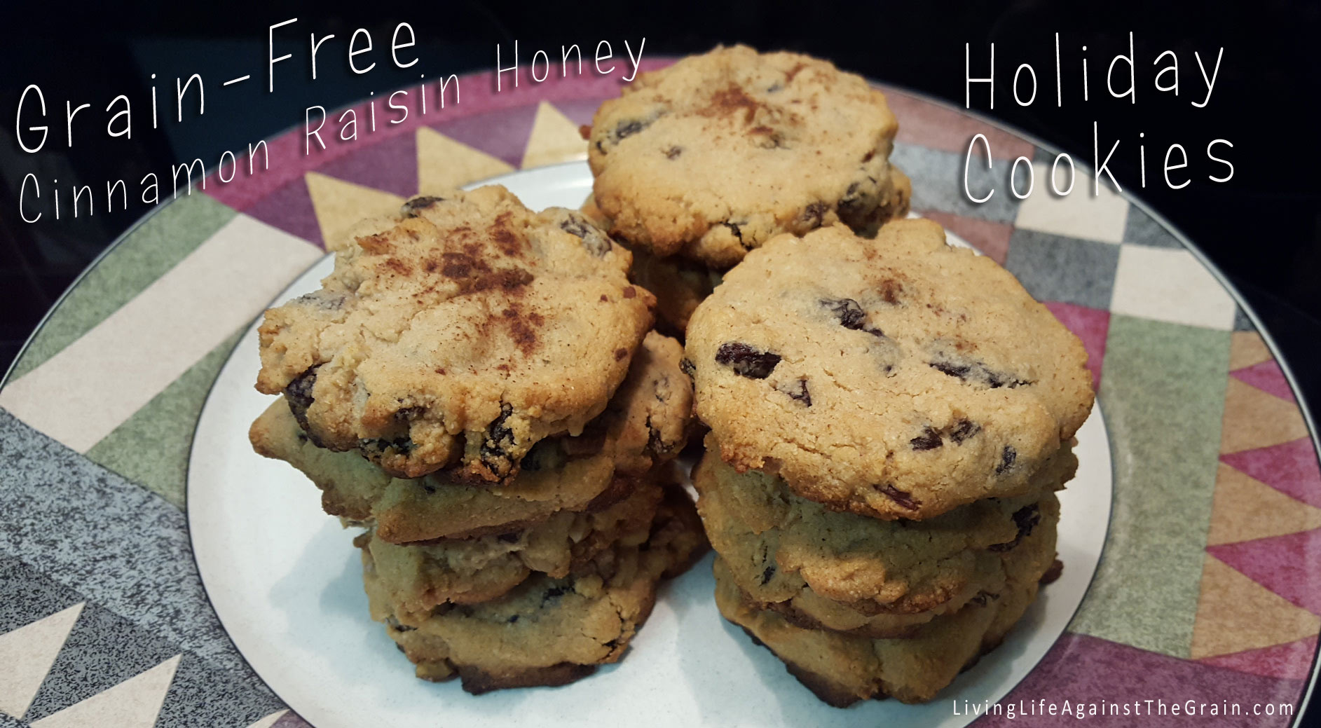 Grain-Free Cinnamon Raisin Honey Holiday Cookies
